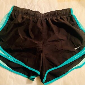 Nike Black Athletic Shorts with Elastic Waistband and Ventilated Side Panels